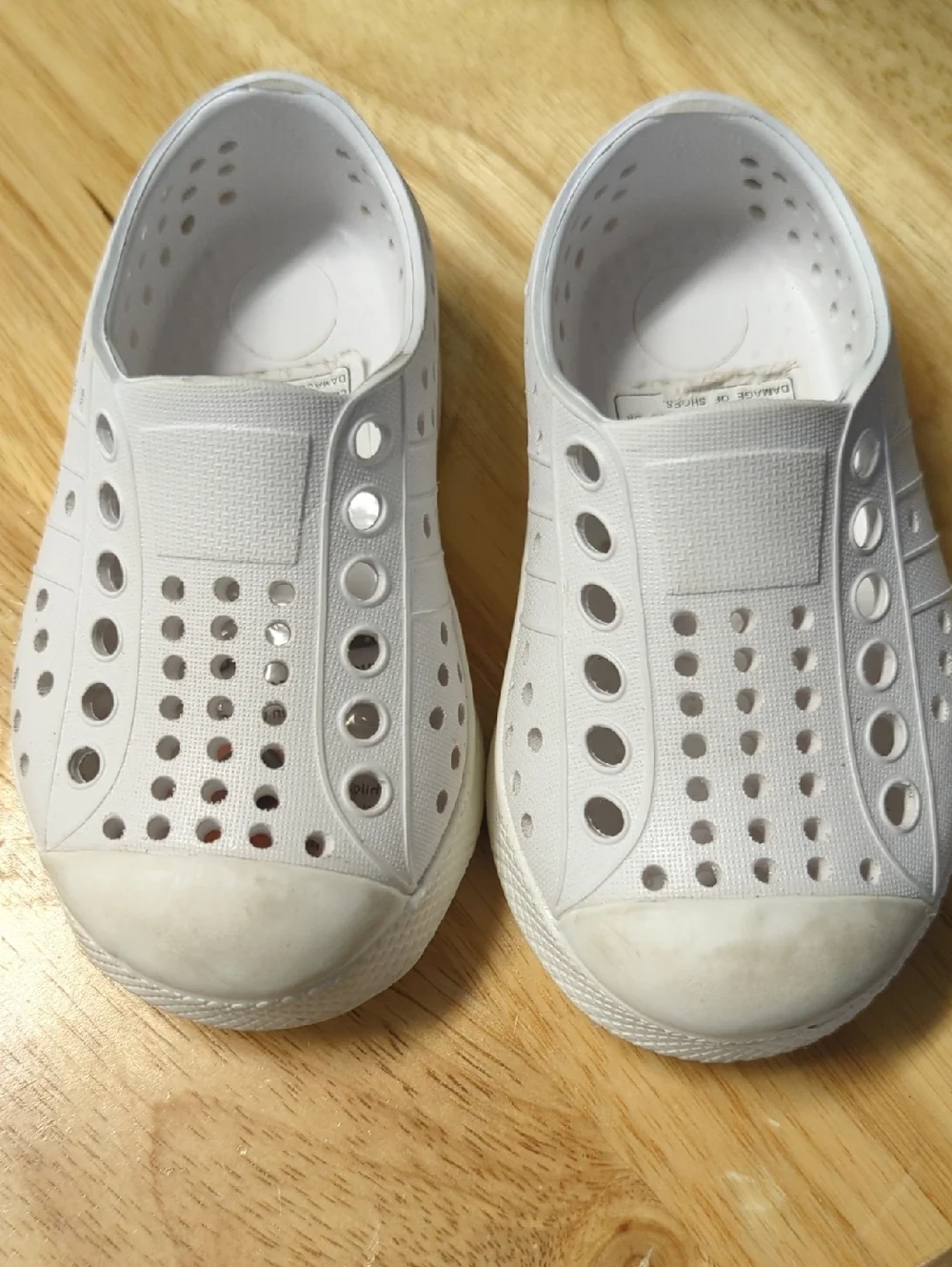 Kids White Slip-On Water-Resistant Shoe